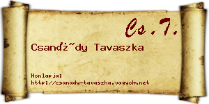 Csanády Tavaszka névjegykártya